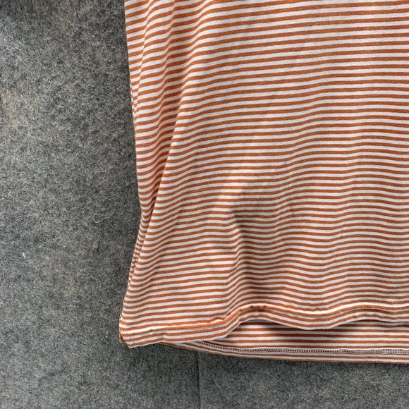 Johnnie O Polo Shirt Men Small Adult Orange White Striped Pockets Outdoors - Picture 6 of 15